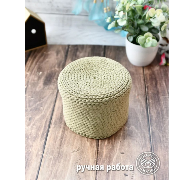 Корзинка - кашпо 12х16см, цвет лён